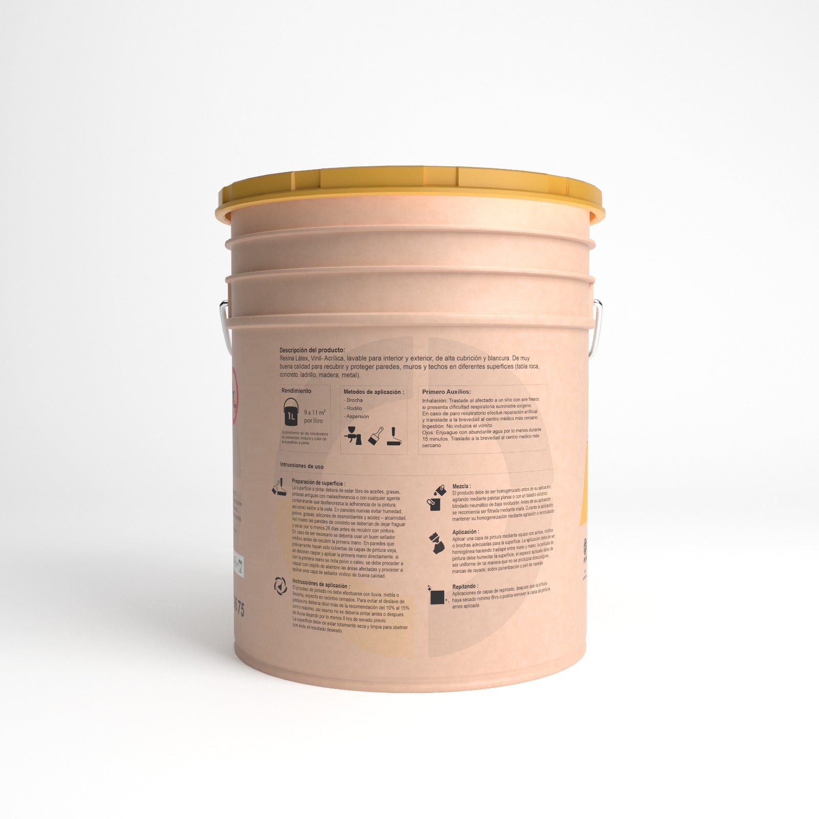 Cubeta Pintura Esmalte Base Agua ECOLORE