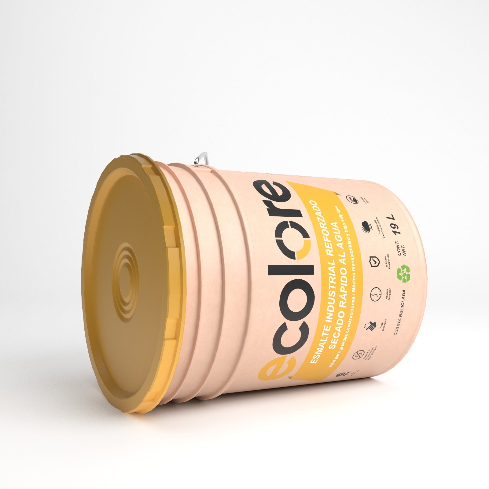 Cubeta Pintura Esmalte Base Agua ECOLORE