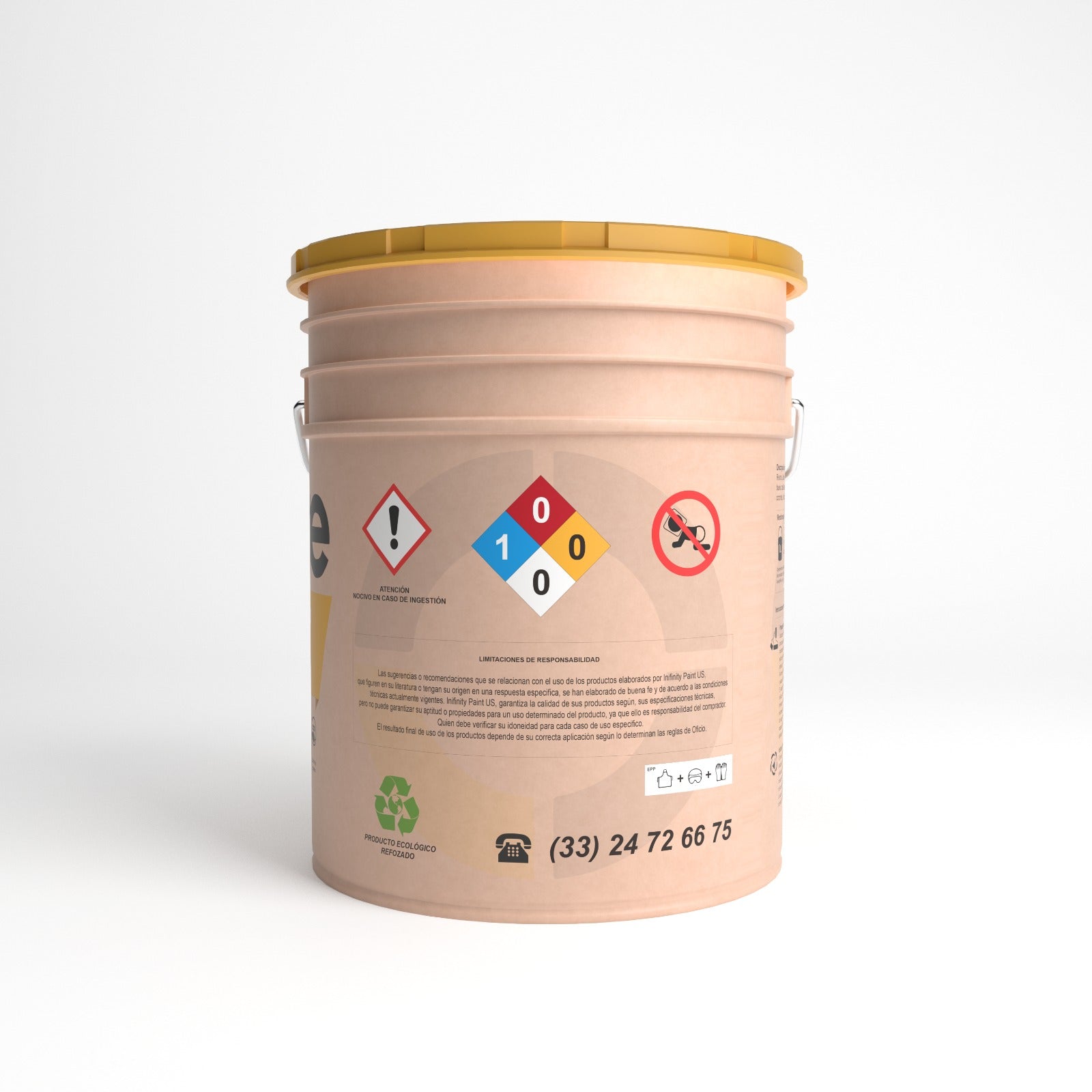 Cubeta Pintura Esmalte Base Agua ECOLORE