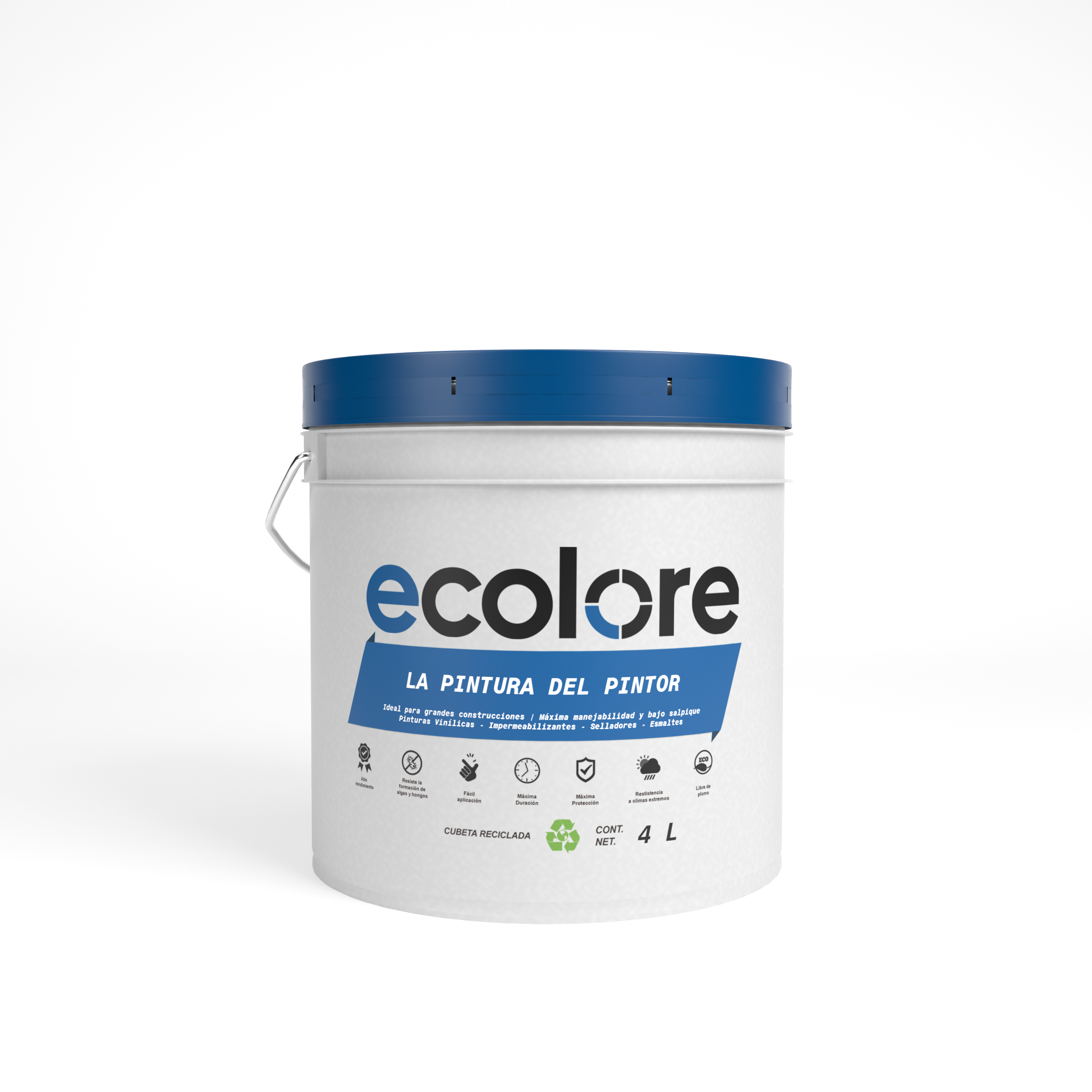 Cubeta Pintura Acrílica Extra-Plus ECOLORE
